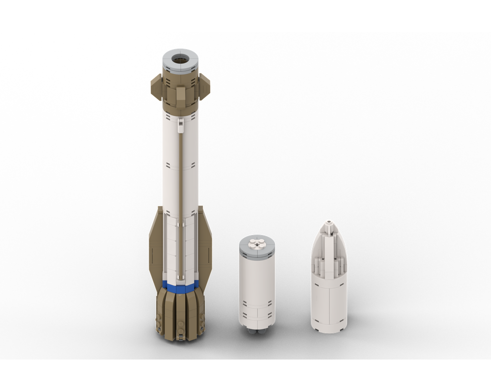 LEGO MOC-208157 New Glenn rocket 1:220 scale by CogInTheMachine