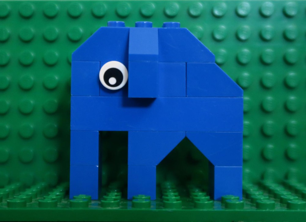 LEGO MOC Elephant Blue by Screec Rebrickable Build with LEGO