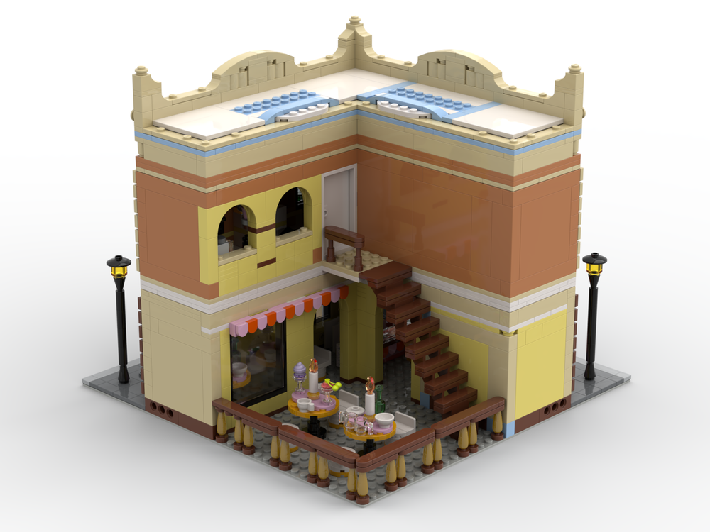 LEGO MOC Restaurant and Cooking School Corner Modular by Noobricks ...