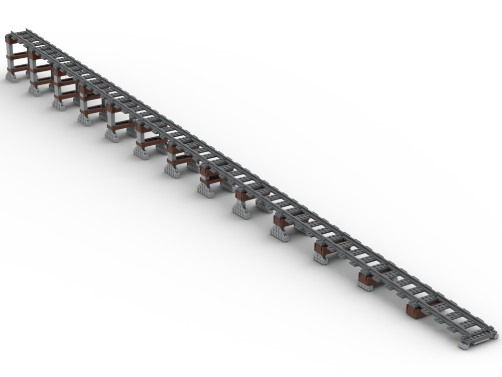 LEGO MOC Train tracks pillars for slope by Ptchnk | Rebrickable - Build ...