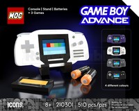 LEGO MOC Nintendo Game Boy Advance — Arctic White by Skyfoxbricks
