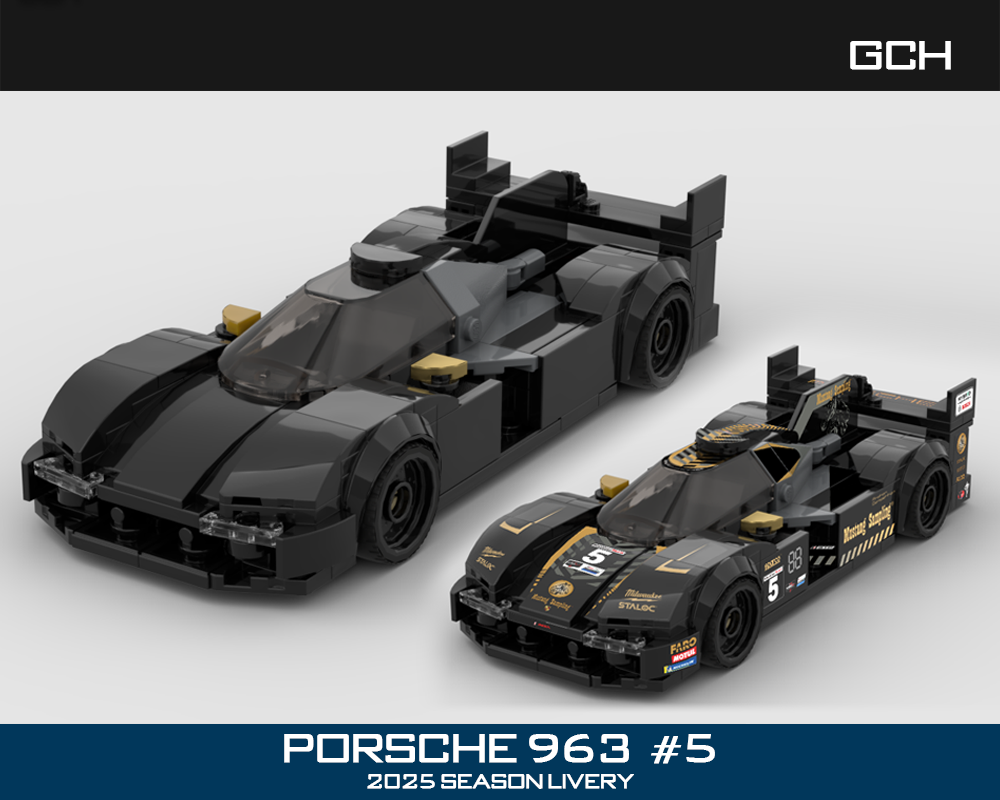 LEGO MOC-208943 Porsche 963 #5 2025 season livery by GCh