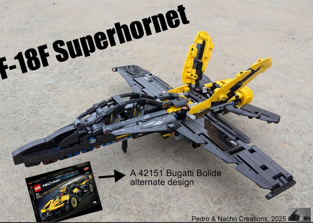 LEGO MOC-209528 F-18F Superhornet (42151 Bugatti Bolide) by jpgon