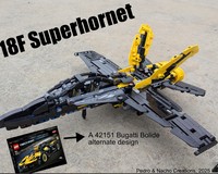 LEGO MOC F-18F Superhornet (42151 Bugatti Bolide) by jpgon