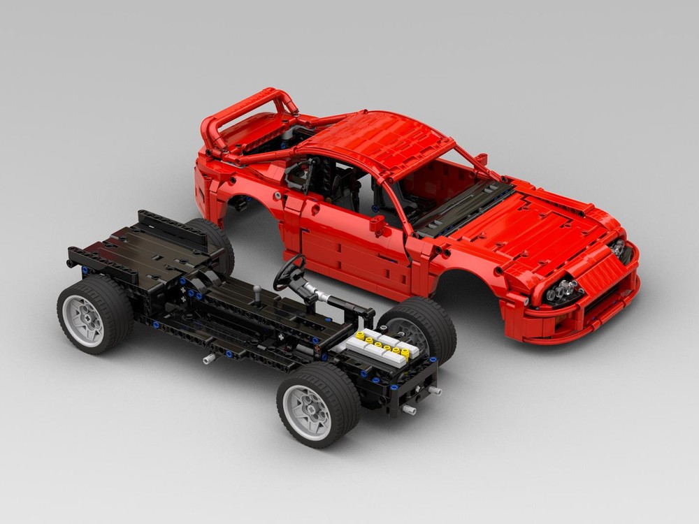 LEGO MOC-209553 Toyota Supra MK4 (1:12) Red [Manual] by Artemy
