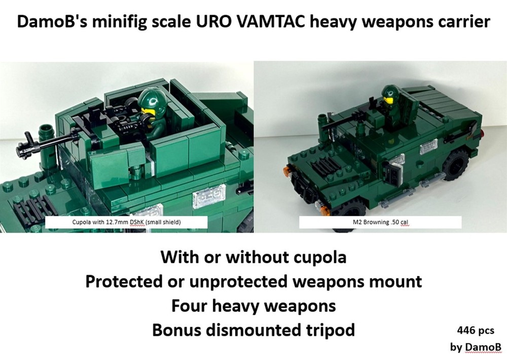 LEGO MOC-209592 URO VAMTAC heavy weapons carrier (minifig scale