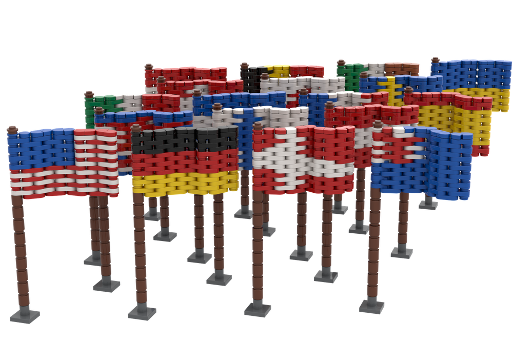 LEGO MOC-209890 Modular Building Sized National Flags (FREE) by Brick ...