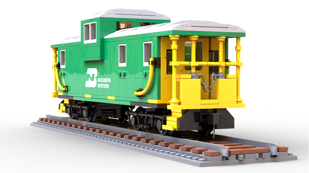 LEGO MOC 3 in 1 Train Bundle: CN 3300, NS 1066, and BN Caboose by
