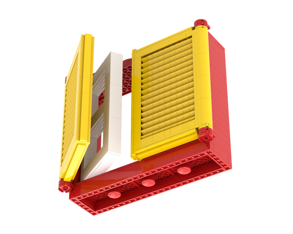 LEGO MOC-210640 Upscaled window with pane & shutter by Briquoleur ...
