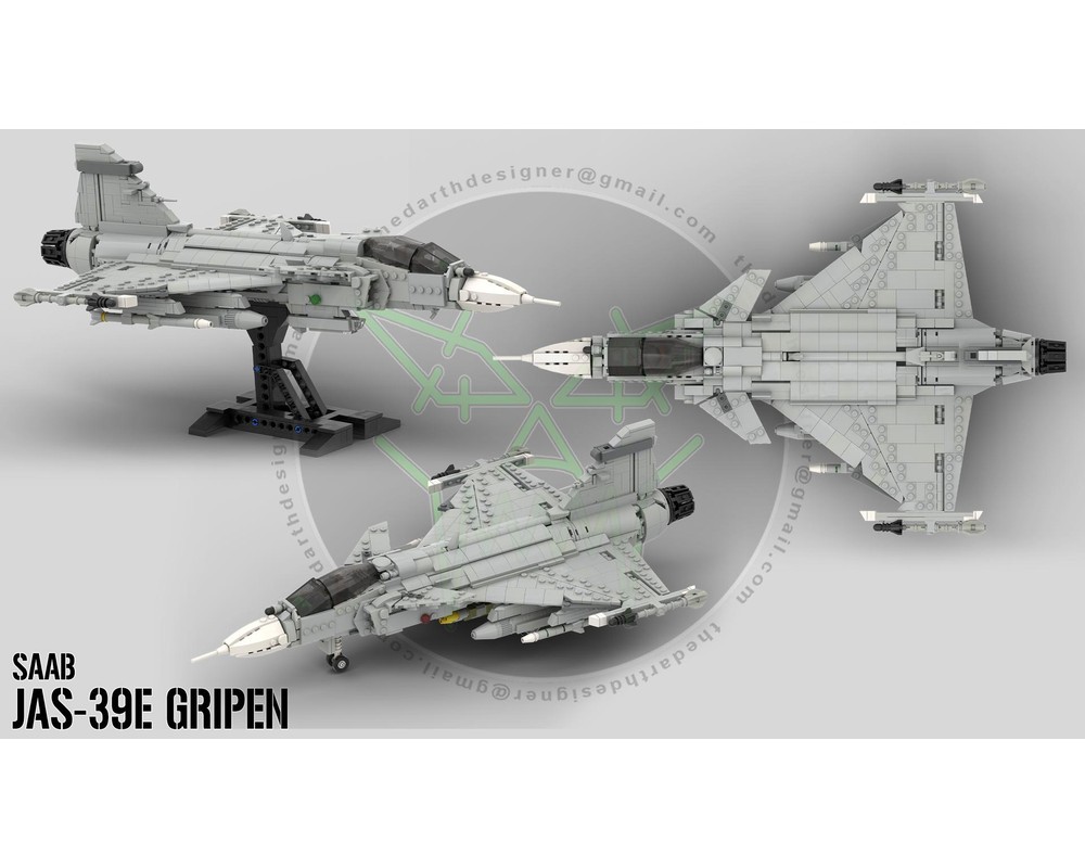 LEGO MOC-210715 Saab | JAS-39 E GRIPEN - 1:35 Scale by DarthDesigner ...