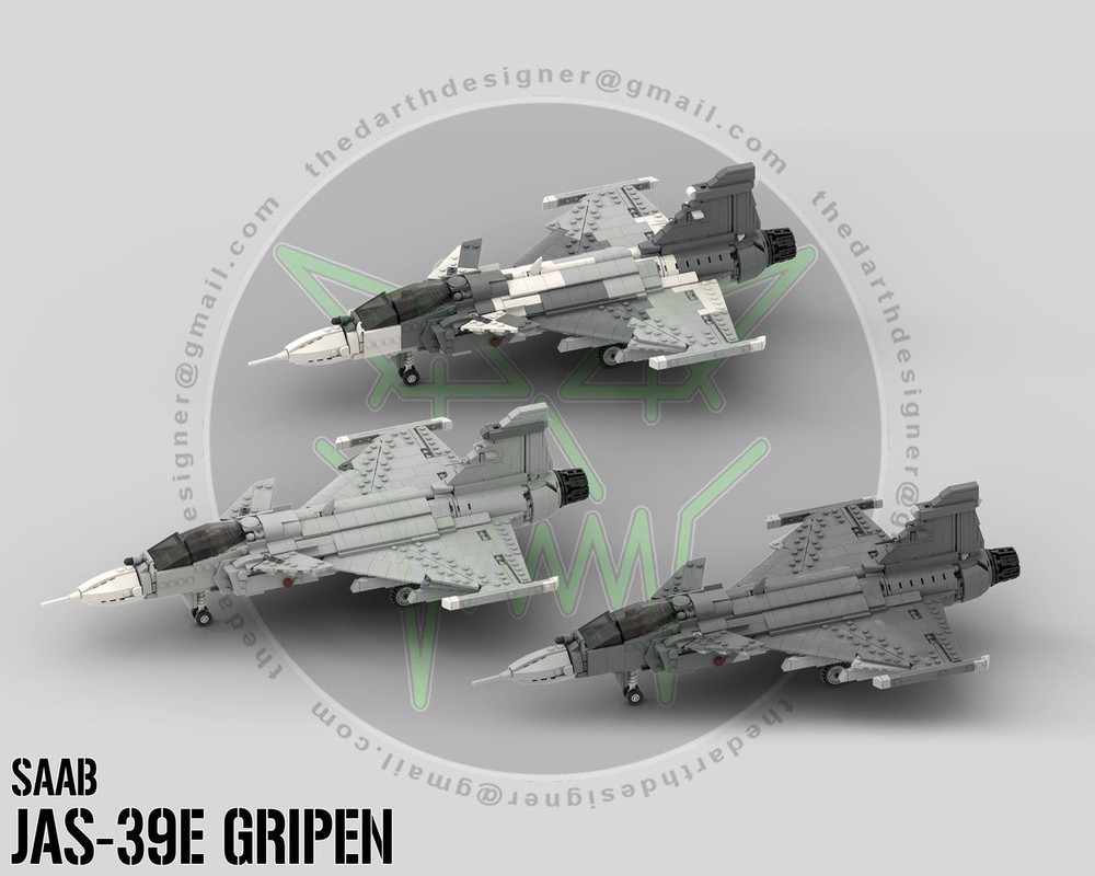 LEGO MOC-210715 Saab | JAS-39 E GRIPEN - 1:35 Scale by DarthDesigner ...