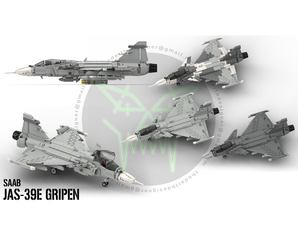 LEGO MOC-210715 Saab | JAS-39 E GRIPEN - 1:35 Scale by DarthDesigner ...
