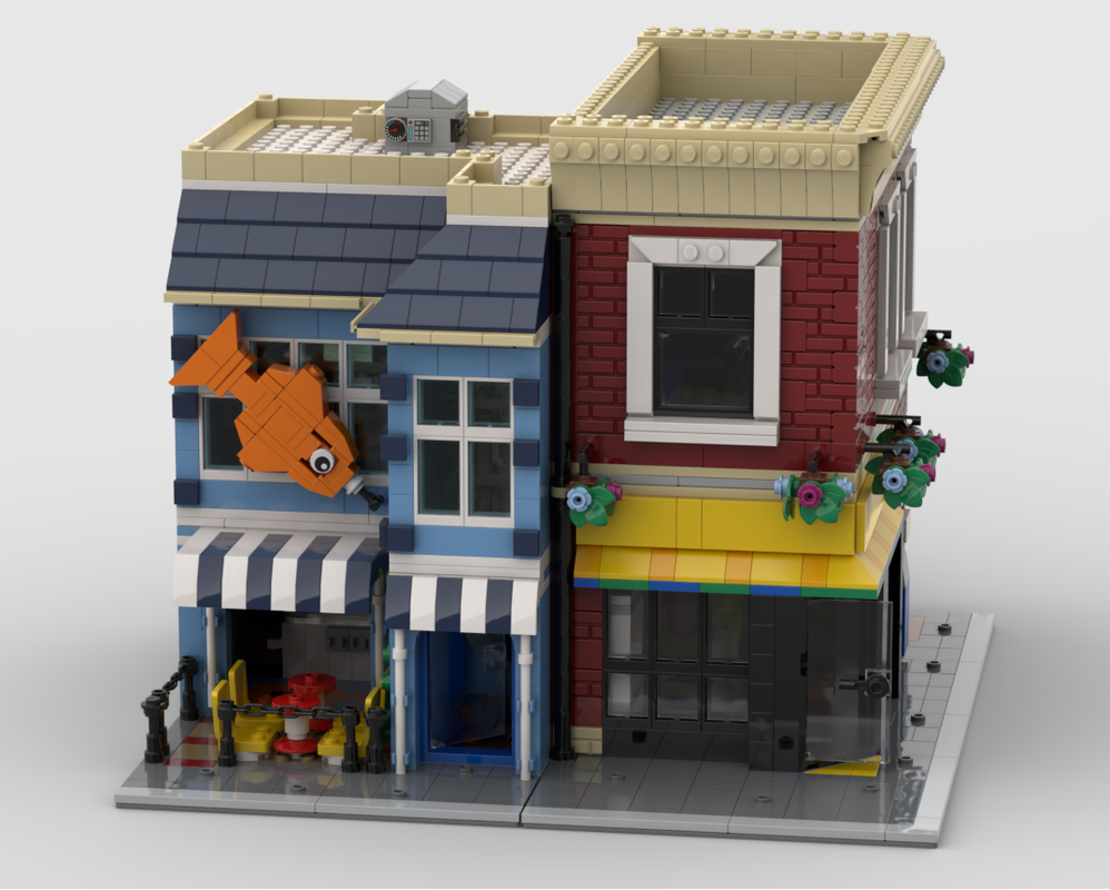LEGO MOC-210933 Fish and Chip Shop Modular Building by brickmanspark ...