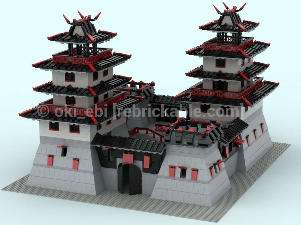 LEGO MOC-210938 Japanese Samurai Fortress / Castle with 2 large