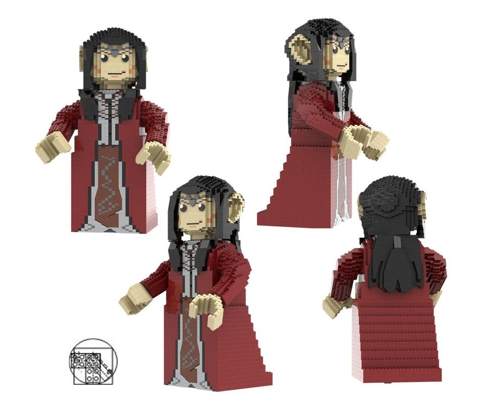 LEGO MOC Maxifigure Elrond with dark red robe by Bricksculpture.net ...