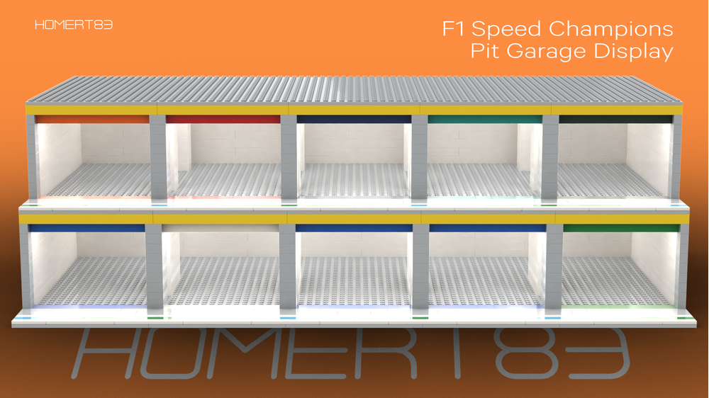 LEGO MOC-210986 Formula One F1 Speed Champions Garage Display by ...