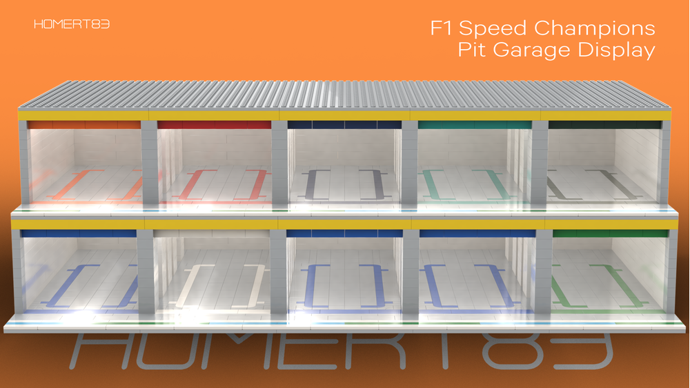 LEGO MOC-210986 Formula One F1 Speed Champions Garage Display by ...