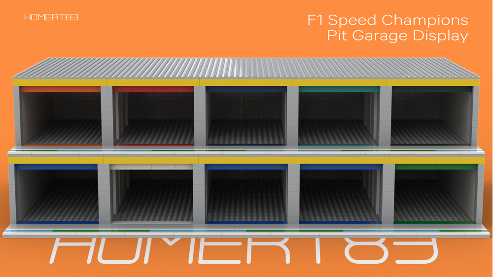 LEGO MOC-210986 Formula One F1 Speed Champions Garage Display by ...