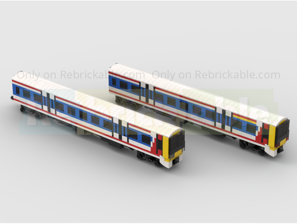 LEGO MOC-211075 4-Wide Class 165 Networker Turbo 2-Carriage DMU Train ...