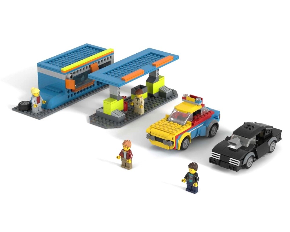 MOC-211448 60408 MAD MAX Yellow and Black Interceptor + Gas Station