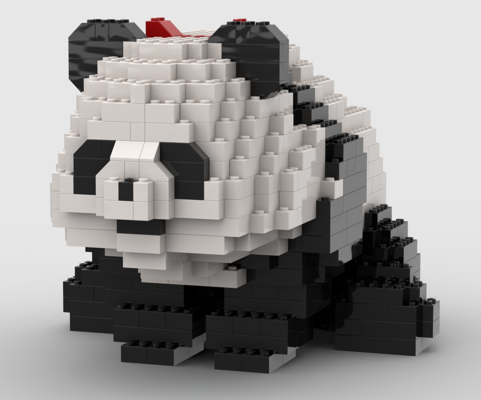 LEGO MOC-211495 sitting panda by brick_squirrel | Rebrickable - Build ...