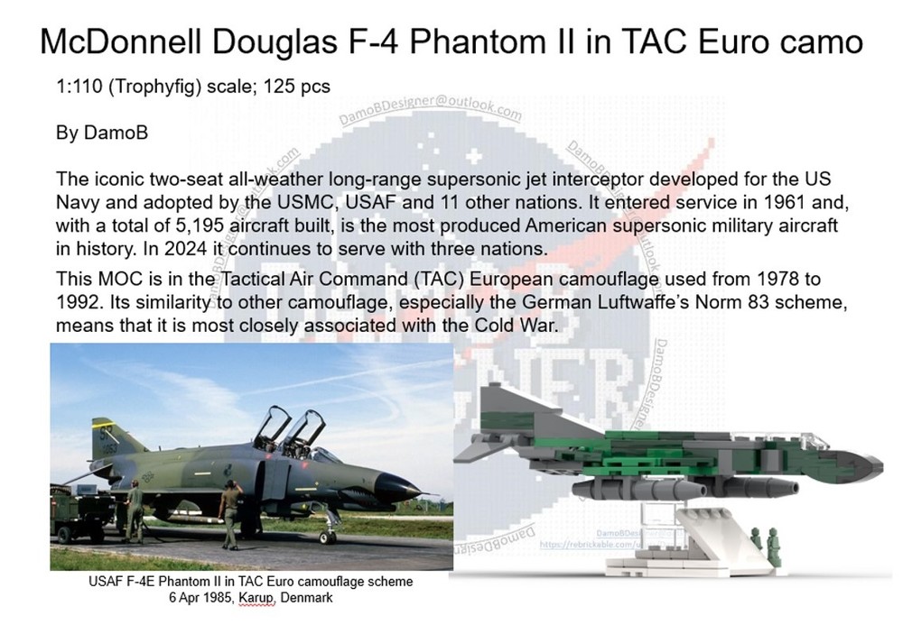 LEGO MOC USAF McDonnell Douglas F-4 Phantom II Tac Euro by DamoB ...