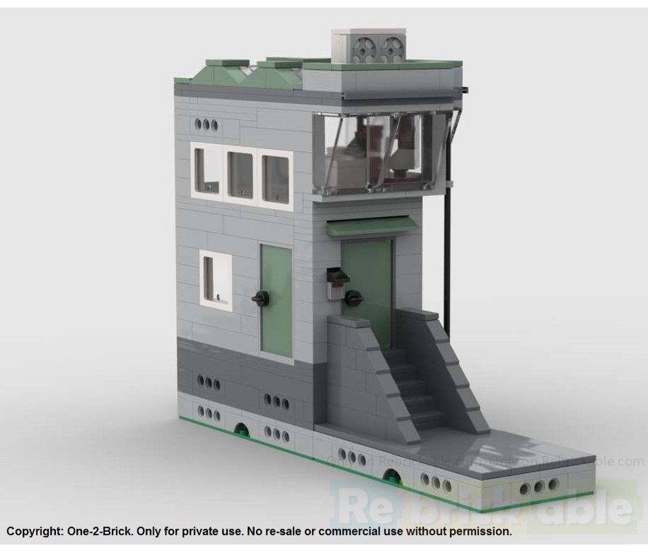LEGO MOC Modular Logistics Center - Corner 3 with command center by ONE ...