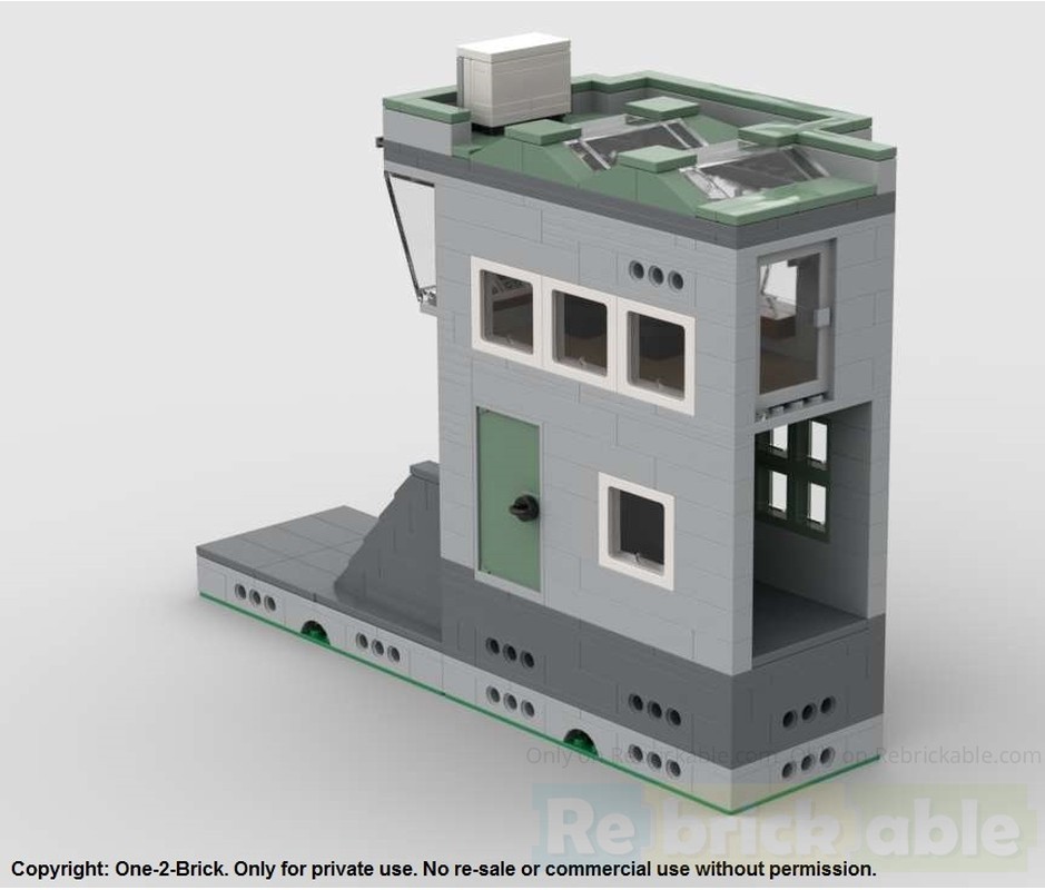 LEGO MOC Modular Logistics Center - Corner 3 with command center by ONE ...