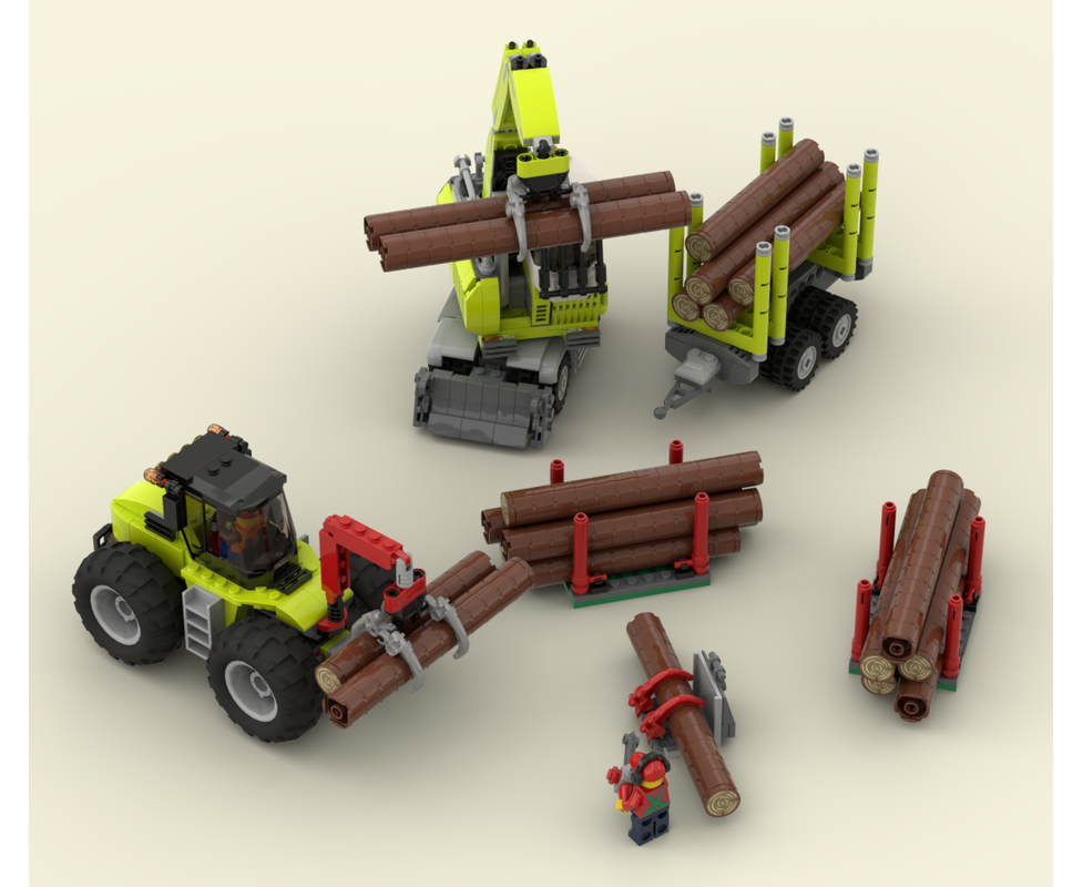 LEGO MOC-212270 Log Handler and Trailer by Wacky | Rebrickable - Build ...