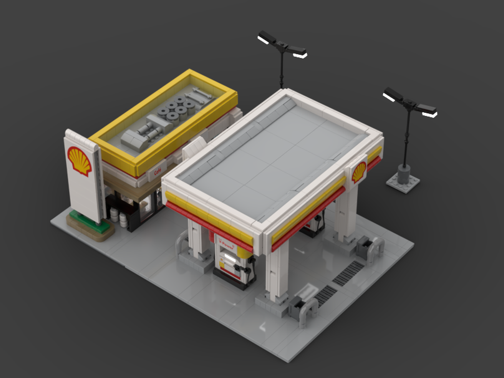 LEGO MOC-212492 Shell gas Station - Modular by Alolex1 | Rebrickable ...