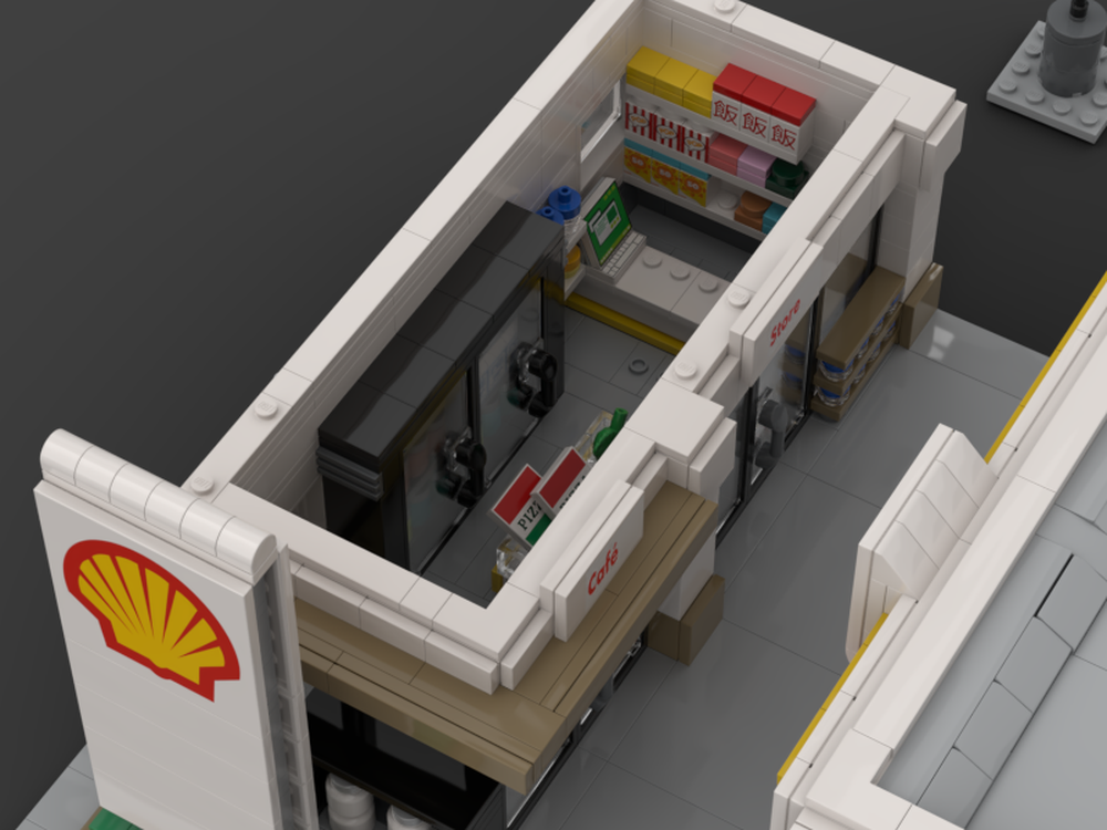 LEGO MOC-212492 Shell gas Station - Modular by Alolex1 | Rebrickable ...