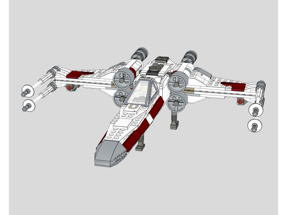 LEGO MOC T-65 X Wing (set 75393 working s-foils modification) by