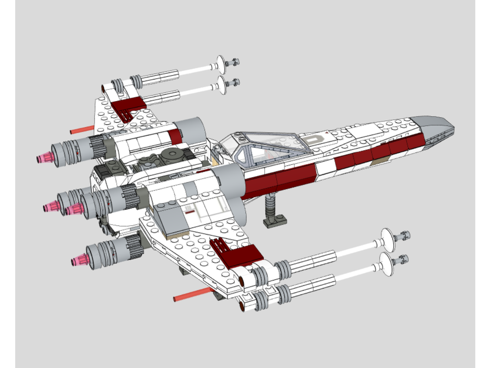 製作ページ LEGO MOC T-65 X Wing (set 75393 working s-foils modification) by