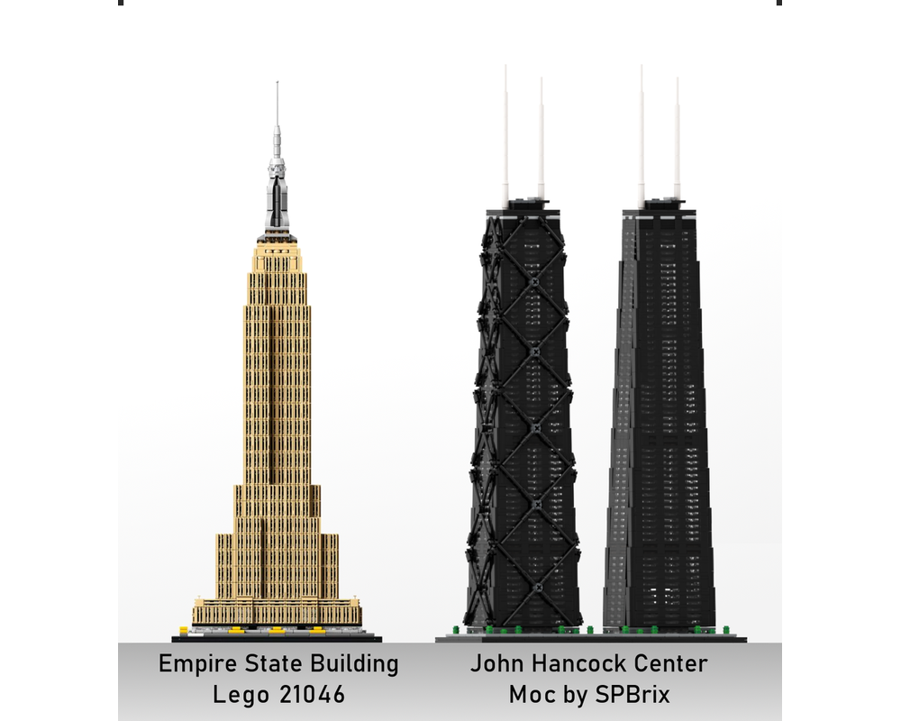 LEGO MOC-213080 John Hancock Center 1:800 Scale by SPBrix