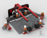 8 Wide F1 Pit Stop & Pit Crew