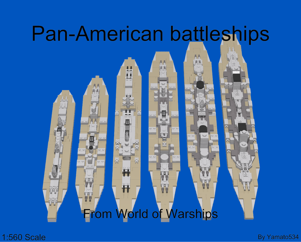 1:560 Scale Pan-American Battleships