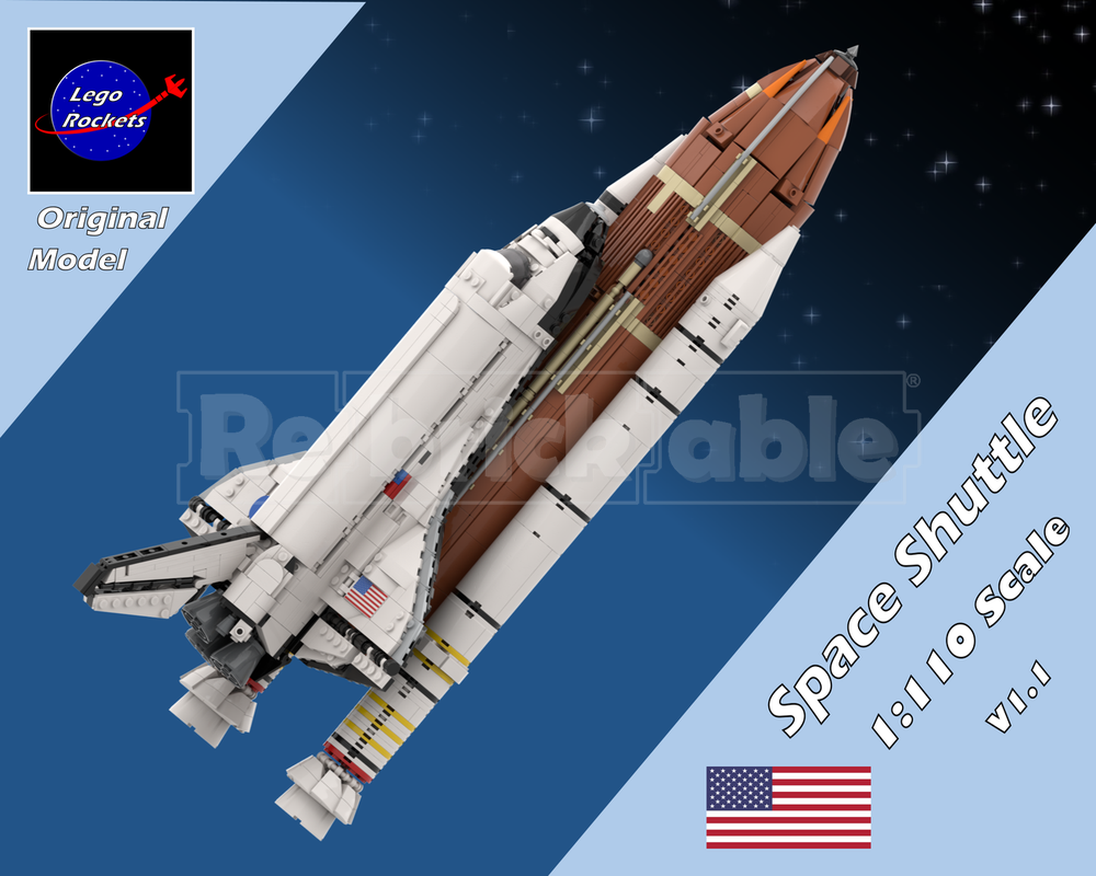 LEGO MOC-213442 1:110 Space Shuttle by BlockRockets | Rebrickable ...