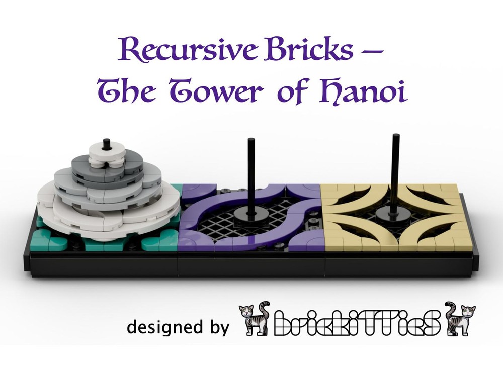 LEGO MOC Recursive Bricks — Tower of Hanoi by brickitties | Rebrickable ...