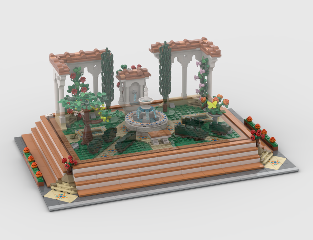 Modular Display for set 10359 - Fountain Garden