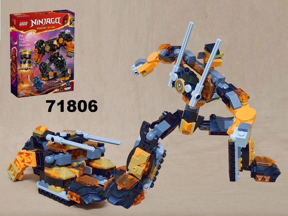 MOC-214259 Transformer Tank using  Ninjago 71806 : Cole's Elemental Earth Mech