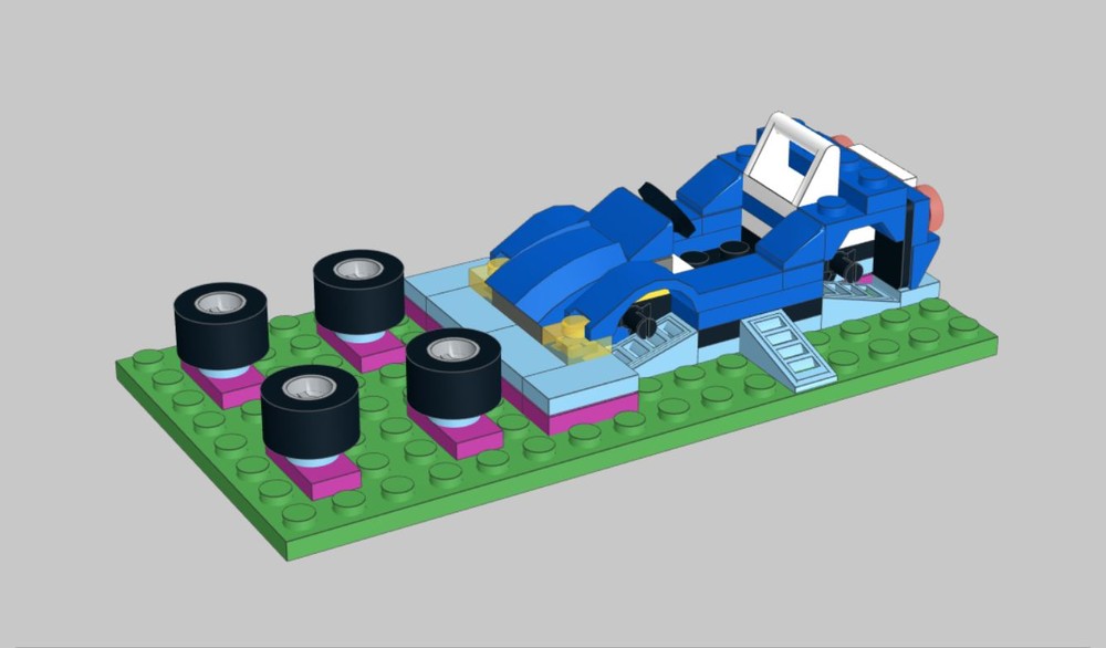 LEGO MOC-214520 Frame Rack for 30349-1 Sports Car-Blue by TurboRatRods ...