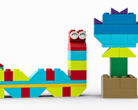 10698 Caterpillar and flower (card stand)