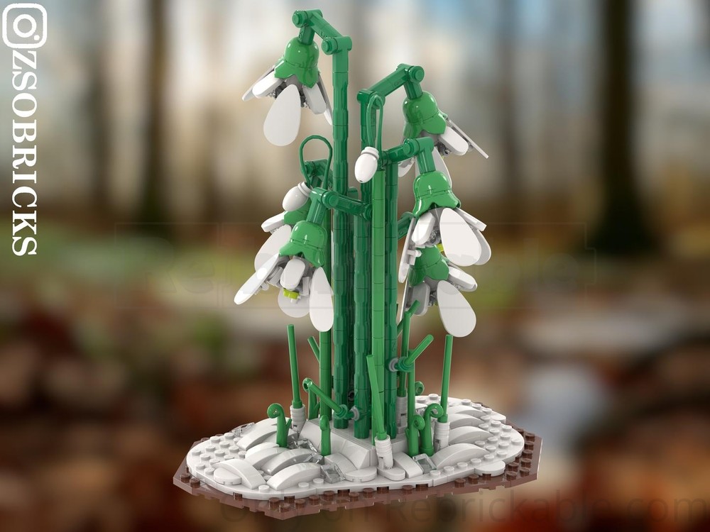 LEGO MOC Snowdrops in the forest by zsobricks | Rebrickable