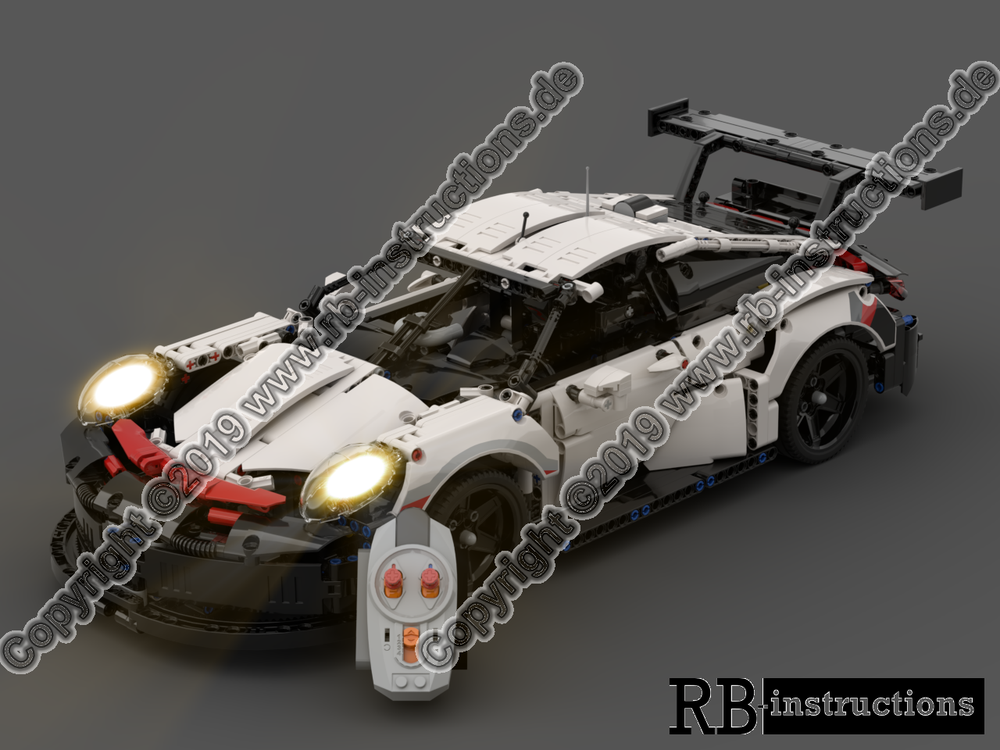 Ellers montering Anstændig LEGO MOC Porsche 911 RSR as RC-Version with light (42096) by  RB-instructions | Rebrickable - Build with LEGO