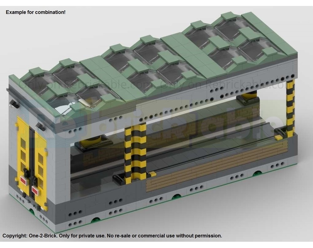 LEGO MOC-216203 V2: Modular Logistics Center - Raildock Middle Section ...