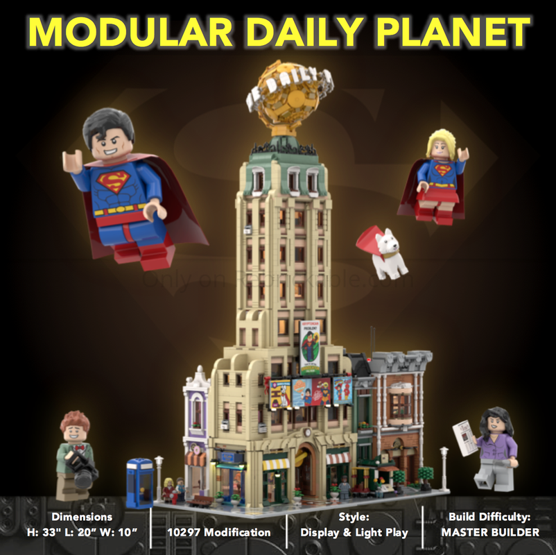 Daily Planet Modular Building – 10297-1 and 10278-1 Modification
