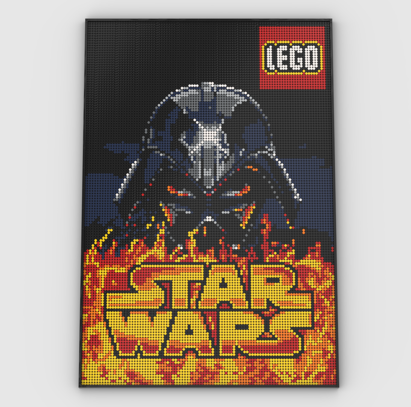LEGO MOC-216778 Vader Mosaic by wallopyjoe | Rebrickable - Build