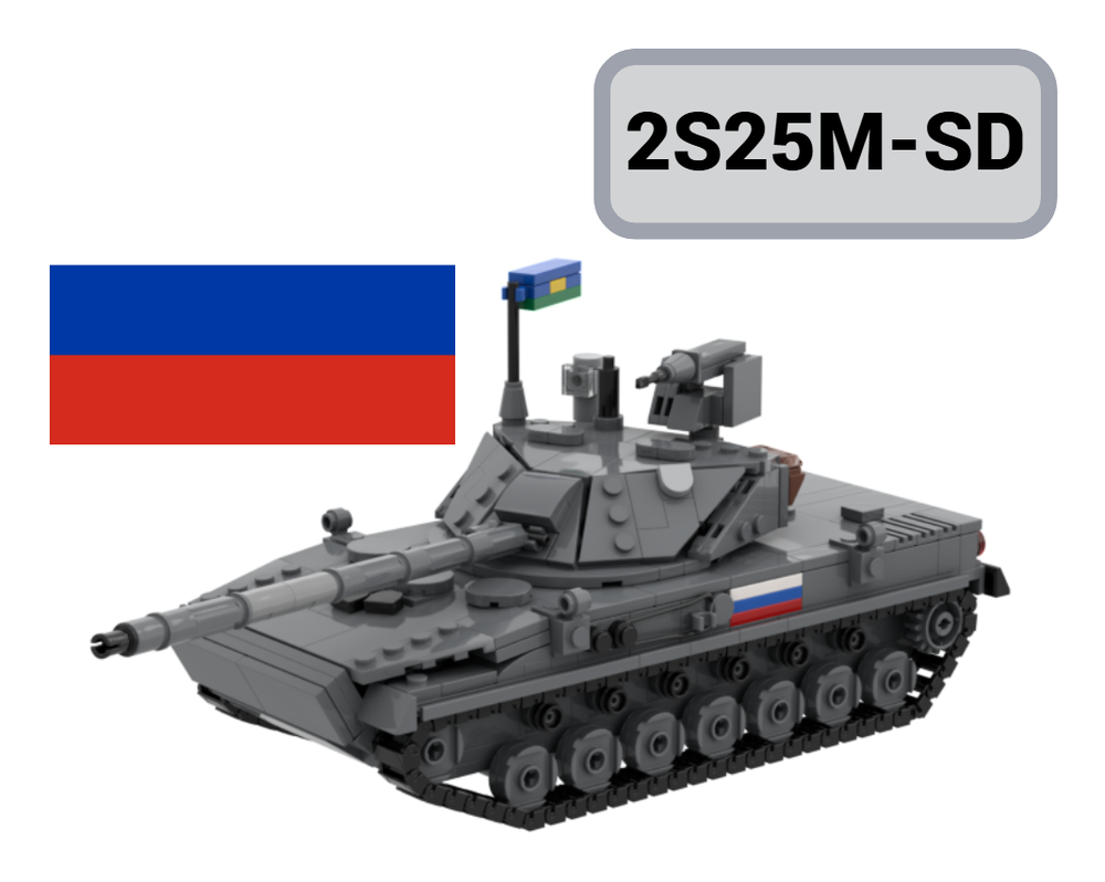 LEGO MOC-216780 2S25M-Sprut SD Russian Light Tank 1/35 Scale by