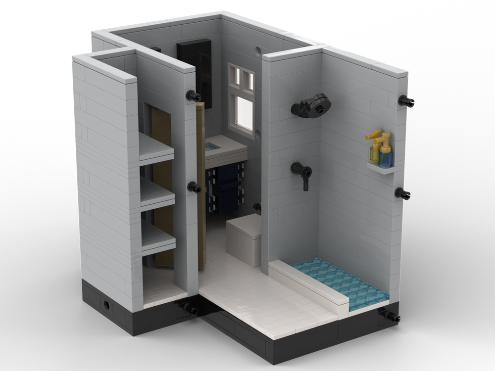 LEGO MOC Bungalow part 2 - Bathroom by emixam2 | Rebrickable - Build ...