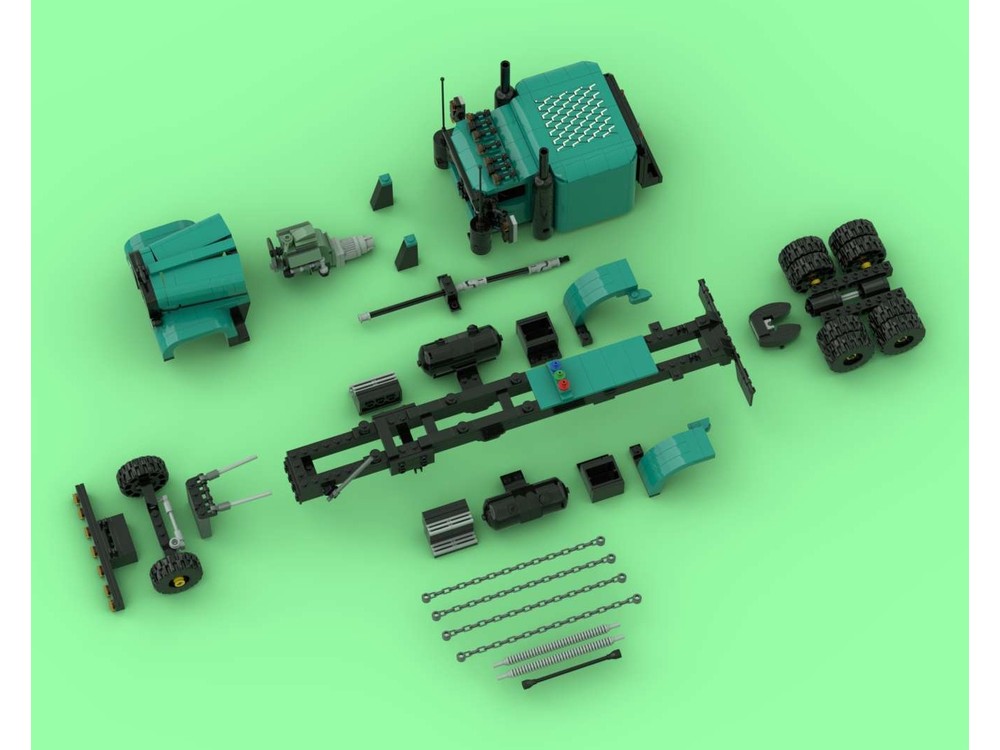 LEGO MOC-216936 Peterbilt 359 by Xxriot99xX | Rebrickable - Build